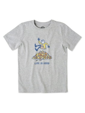 Life Is Good Big Boys Shirts Tops Walmart Com - baseball fan t shirt template roblox forest green top