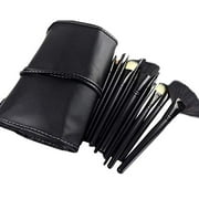 Professional Hollywood Style Makeup Brushes with Vegan Roll Up Case, 24 Piece