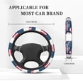 thumbnail image 3 of Goofa bass fish with the USA flag Pattern Elastic Stretch Steering Wheel Cover,Universal 15 inch, Microfiber Breathable Ice Silk, Anti-Slip, Odorless, Easy Carry, 3 of 6