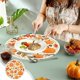 thumbnail image 3 of Mantel individual de otoño, mantel con temática otoñal, hojas de flores de calabaza, mantel retro para comedor, manteles individuales para fiesta de la cosecha de otoño, resistentes a las manchas y al, 3 of 6