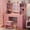 Pink, variant on 47" Large Vanity Desk with Lighted Mirror & Charging Station, White Makeup Vanity with 7 Drawers & 6 Shelves, Vanity Set with Cushioned Stool