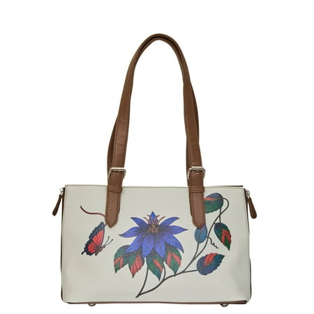 Floral Printed Vegan Leather Shoulder Tote Bag for Women – Chic Top Handle Bag, Ladies Handbag & Daily Use Work, Travel and Office