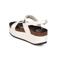thumbnail image 3 of Bumper EC51 Women Leatherette Open Toe Platform Slingback Footbed Sandal, 3 of 5