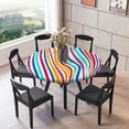thumbnail image 2 of GUOOL Nappe Rétro Élastique Nappe de Jardin Nappe Ronde pour table Ronde Ovale A 1,2 m, 2 of 9