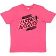 thumbnail image 3 of Inktastic I Love Racing with Tire Marks Youth T-Shirt, 3 of 5