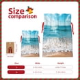 thumbnail image 3 of Fuzoiu Sunny Ocean Waves Print Christmas Gift Bag,Burlap Gift Bag with Drawstring Closure & Hang Tag,Perfect for Holidays, Birthdays, and Special Occasions-Small, 3 of 7