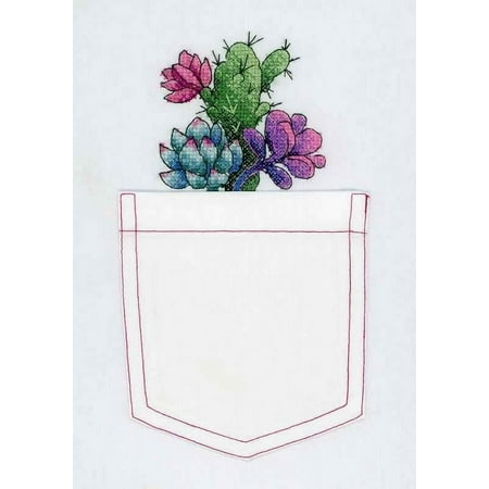 UPC: 4627128732147 | Cross Stitch on Clothes Kit Cactuses SV-240 / SB-240 Needlework MP Studia Blue