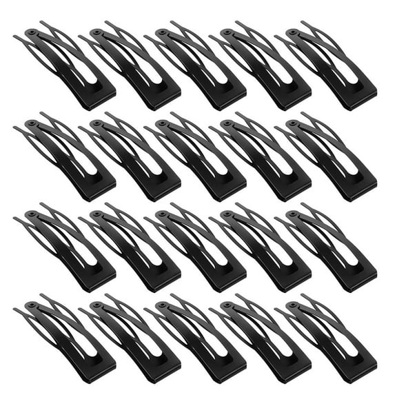 Raindrops 20 Pcs Black Hair Clips for Women Thick Styling Snap Barrettes Hair Accessories