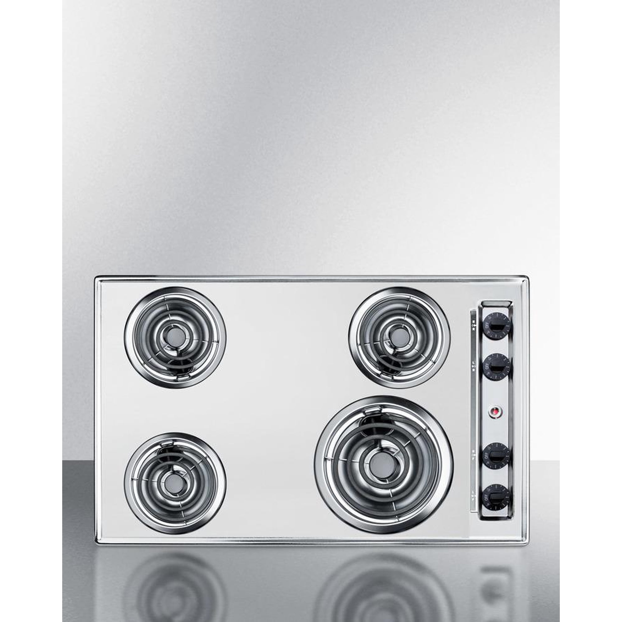 30" Wide 230V 4-Burner Coil Cooktop
