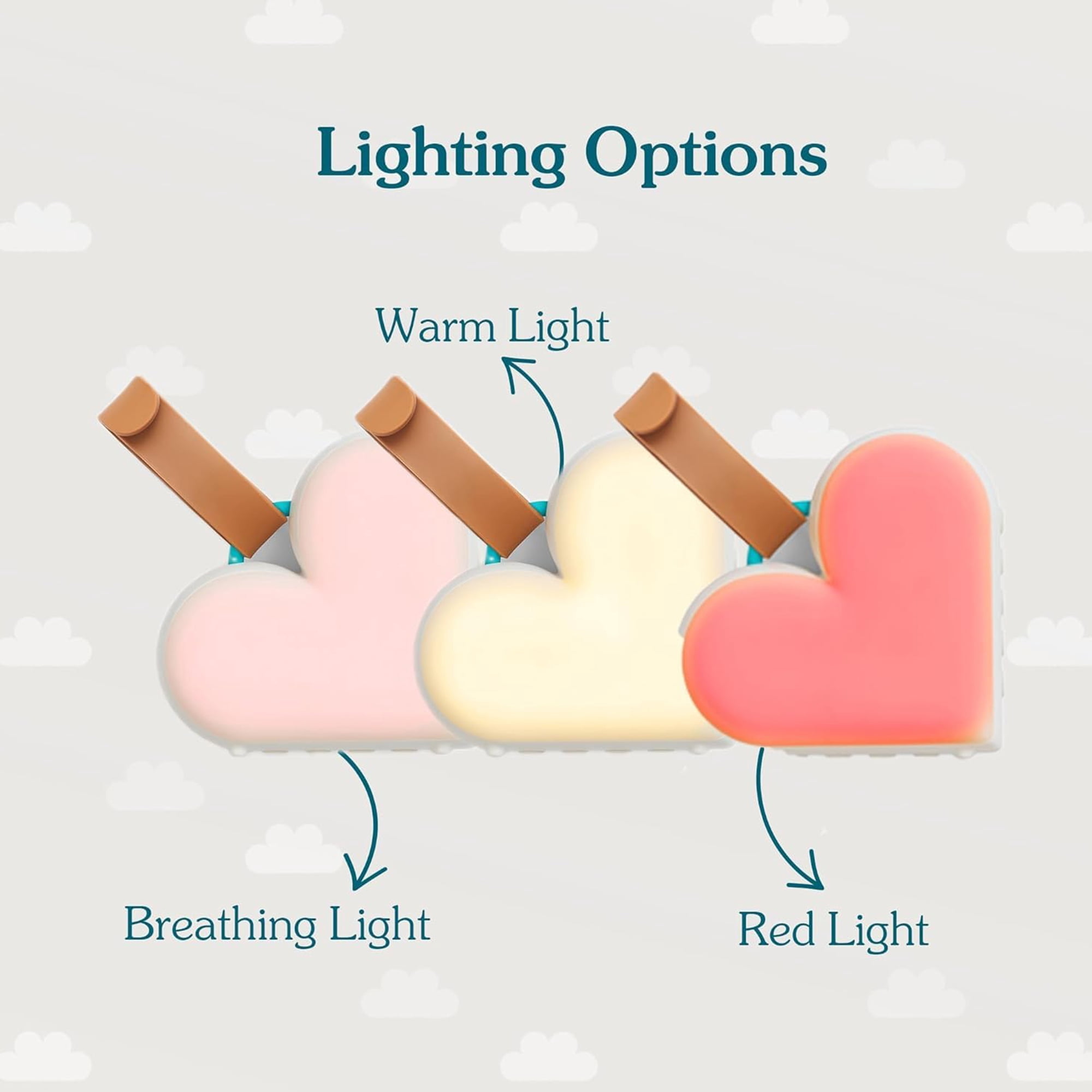 Love to Dream Sleep Machine, Portable Sound Machine with 9 Soothing Sounds, Night Light for Babies, White