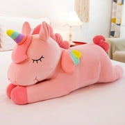 Big Size Soft Unicorn Plush Toys Cartoon Stuffed Animal Doll Pillow Kawaii Peluche Girls Birthday Gifts Home Decor 100cm Pink