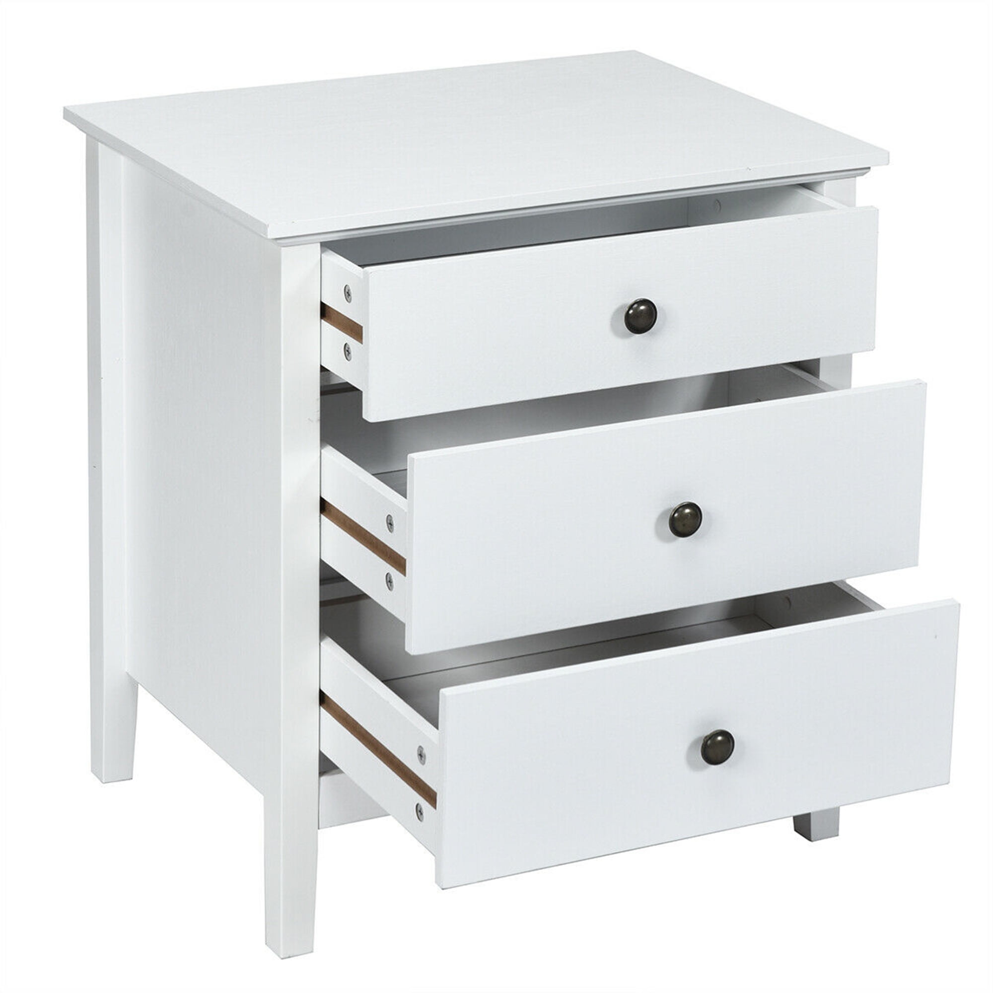 Gymax Accent Table Organizer Nightstand Beside End Side