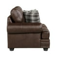 thumbnail image 4 of Lexicon Franklin Polished Microfiber Loveseat in Dark Brown, 4 of 8