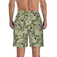 thumbnail image 3 of Kdxio Tropical Plants Green Pattern Mens Casual Shorts - Drawstring Summer Beach Sports Shorts for Men, 3 of 9