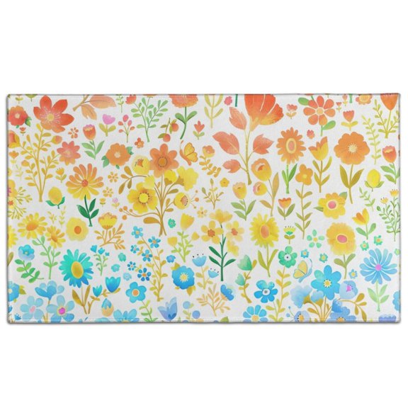 Light Pioneer Flower Pattern Door Rugs,Washable Non Slip Door Mats Indoor,Decorative Door Mats,Entry Mat Indoor for Entrance,Bedroom,Kitchen,Bathroom,17"x30"