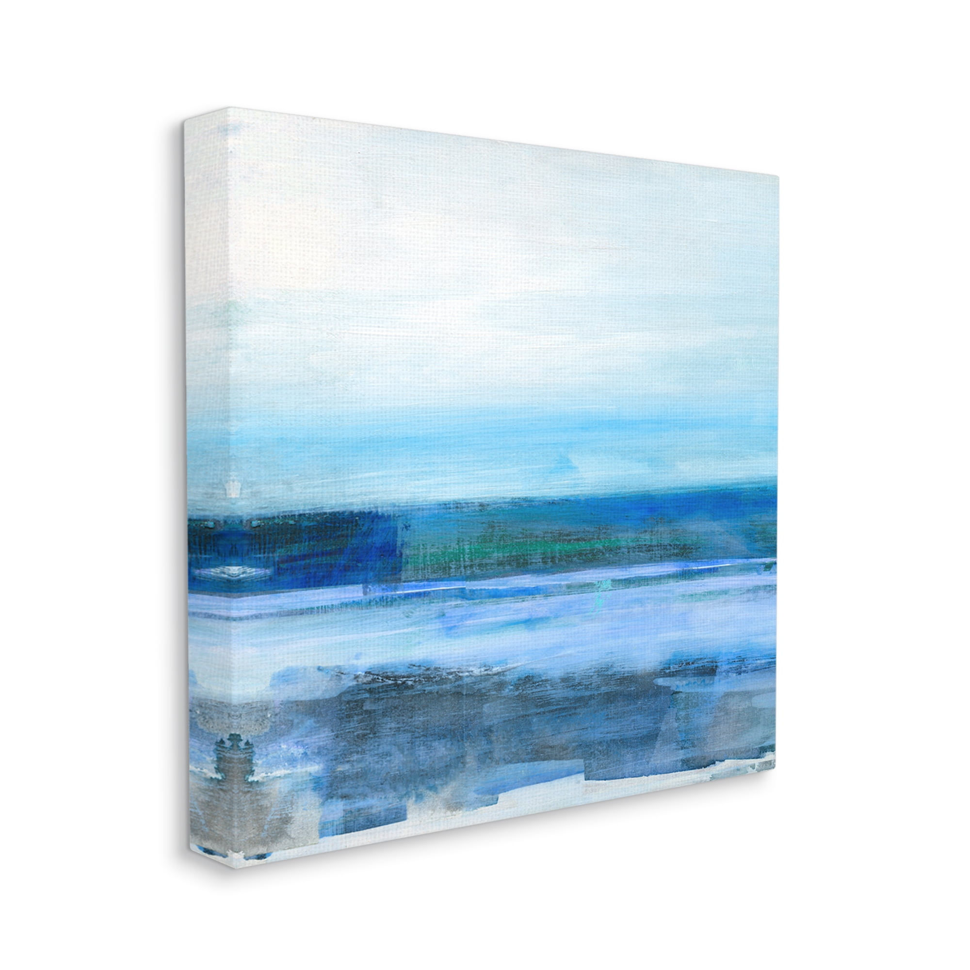 Stupell Industries Ocean Waves Abstraction Abstract Painting Gallery Wrapped Canvas Art Print Wall Art, 17 x 17