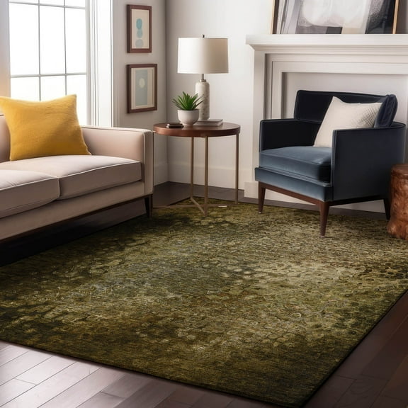 Addison Rugs Mayfield Washable Transitional Casual Brown Rectangle Rug, 8' x 10'