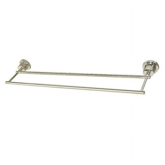 Kingston Brass BAH821330PN Concord 30 in. Double Towel Bar, Polished Nickel