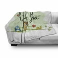 thumbnail image 3 of Animal Soft Flannel Fleece Throw Blanket, Little Birds Owl Worm and Sparrow and Flowers with Thank You Words Artwork Print, Cozy Plush for Indoor and Outdoor Use, 50" x 70", Green, by Ambesonne, 3 of 6