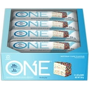 ONE Protein Supplement Bar, Birthday Cake, 20g Protein, 12 Count