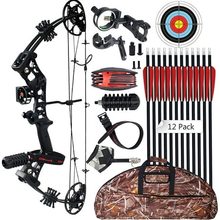30-55lbs Adult Compound Bow 24 -29.5 Archery Hunting Equipment Max Speed 310fps with Accessories Right Handed