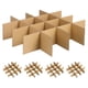 thumbnail image 1 of Kits de divisores de vidrio de 30 piezas para cajas de mudanza Divisores de cartón para embalaje Diseño de cuadrícula pequeña Ideal para copas de vino Platos y artículos frágiles Fácil de montar, 1 of 5