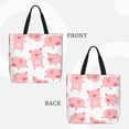 thumbnail image 3 of Naloa Kawaii Pigs Tote Bag for Women, Foldable Tote Bag With Zipper, Large Shoulder Bag, Top Handle Handbag for Travel, Work, Shopping, 3 of 9
