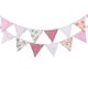 thumbnail image 1 of Banderines de cumpleaños para fiestas infantiles, banderines de algodón, decoración de pared para niños, color rosa, rústico kenally HA6324-03B, 1 of 6