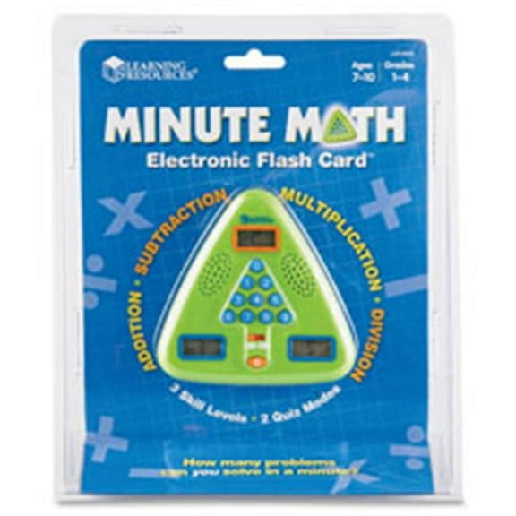Learning Resources LRNLER6965 Minute Math Electronic Flash Card