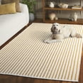 thumbnail image 3 of SAFAVIEH Cape Cod Rowina Wavy Striped Area Rug, Ivory/Gold, 6' x 6' Square, 3 of 11