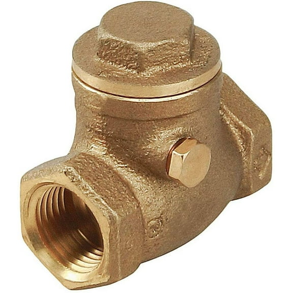Midline Valve Swing Check Valve, Backflow Prevention, Lead-Free, 4 in. FIP Connections, Cast Brass