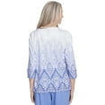 thumbnail image 2 of Alfred Dunner Womens Petite Ombre Medallion Printed Top, 2 of 4