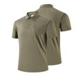thumbnail image 4 of Mens Casual Camisas de Verano de Moda Correr Deportes Superior Color Sólido Manga Corta Solapa, Top Transpirable para el Gimnasio, 4 of 9