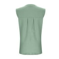 thumbnail image 5 of Umfun Summer Womens Tank Tops V Neck Casual Flowy Sleeveless Shirts for Women Bottoming Slim Short Tops Green A XXL, 5 of 6