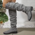 thumbnail image 7 of Women's Wide Knee High Boots, Fall Boots Black Boots for Women, Knee High Boots Boots for Women Fashion Low Heel Riding Boots, 7 of 7