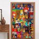 thumbnail image 4 of Cortina de puerta Scooby Doo, partición de privacidad, cortina opaca para puerta, adecuada para dormitorio, baño, restaurante, divisores de ambientes, decoración del hogar, 34 x 56 pulgadas, 4 of 7