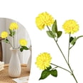 thumbnail image 3 of Chrysanthemum Ball Head Bouquet,25.59 Inches Artificial Three Head Chrysanthemum Ball Flowers,Long Stem Fake Mums for Vase Table Centerpiece Home Wedding Party Garden, 3 of 3