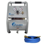 California Air Tools 1P1060SPH 1 Gallon 0.6 HP Light and Quiet Steel Tank Portable Air Compressor with Panel Hose Kit