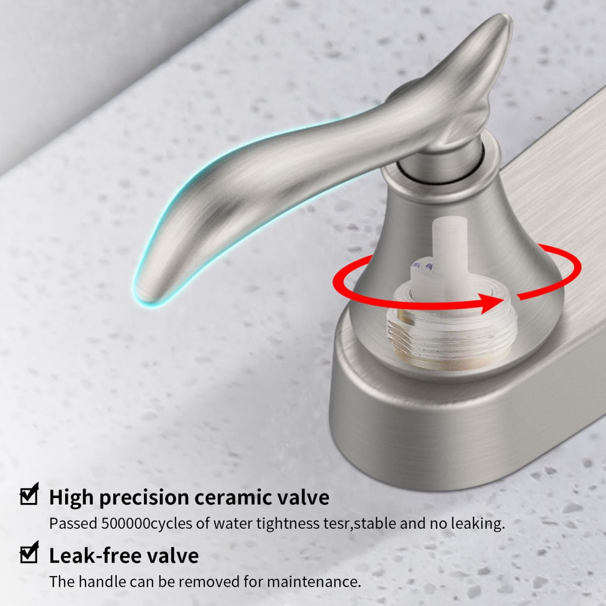 Single Handle High Arc Brushed Nickel Pull Out Kitchen Faucet,Single Level Stainless Steel Kitchen Sink Faucets with Pull Down Sprayer