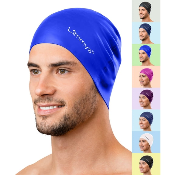 Limmys Premium Swim Cap for Adults – Soft Silicone Swimming Cap for Women & Men – Comfortable, Streamlined Fit, Chlorine Resistant & Hypoallergenic – One Size Fits All