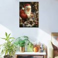 thumbnail image 5 of Fenyluxe Santa Claus Christmas Meal Table Canvas Wall Decor for Bedroom Home Decor Living Room Bathroom Office, Wall Art Pictures for Kitchen, Dining Room, Perfect Gift Ideas for Home Decor 12x16in, 5 of 5