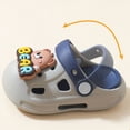 thumbnail image 5 of KPOPLK Toddler Clogs Boys Girls Slides Sandals Little Kids Summer Water Shoes Slippers for Beach Pool Garden Size 10,Grey, 5 of 9