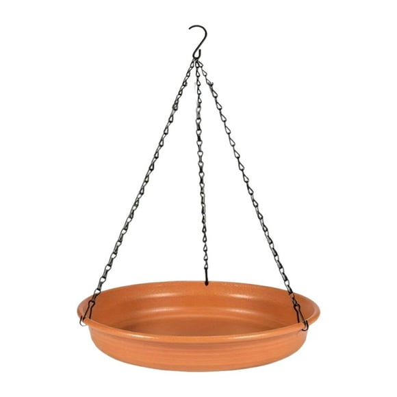 Baño para pájaros colgante para exteriores, bandeja de agua para pájaros, decoración multiusos para el jardín. 246 x 51 x 451 cm
