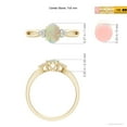 thumbnail image 6 of Angara Natural Opal Ring - Solitaire Oval Opal Split Shank Ring with Trio Diamonds for Women | October Birthstone Jewelry | 14K Yellow Gold Opal Ring (Ring Size = 13.5), 6 of 10