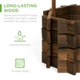 thumbnail image 6 of Best Choice Products Rustic Wooden Wishing Well Planter Outdoor Home Decor for Patio, Garden, Yard w/ Hanging Bucket, 6 of 8