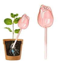 1 Pcs Plant Watering Globes – Self Watering Bulbs for Indoor & Outdoor Plants, Automatic Drip Irrigation with Terracotta Spikes, Tulip Design for Vacation & Home Decor