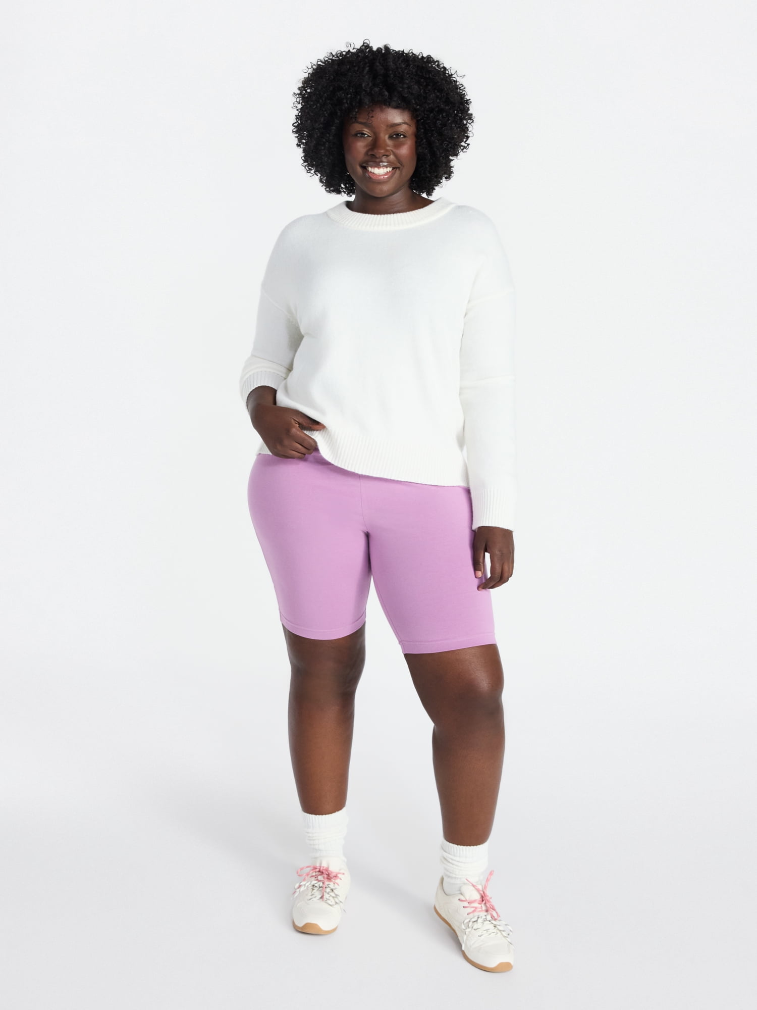 (2 pack) Terra & Sky Women's Plus Size Bike Short, Sizes 0X-5X