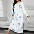 thumbnail image 2 of Dasayo Blue Night Gowns for Women Oversized House Long Sleep Shirt Graphic Bodycon Casual Pajamas Womens Sleepwear L, 2 of 3