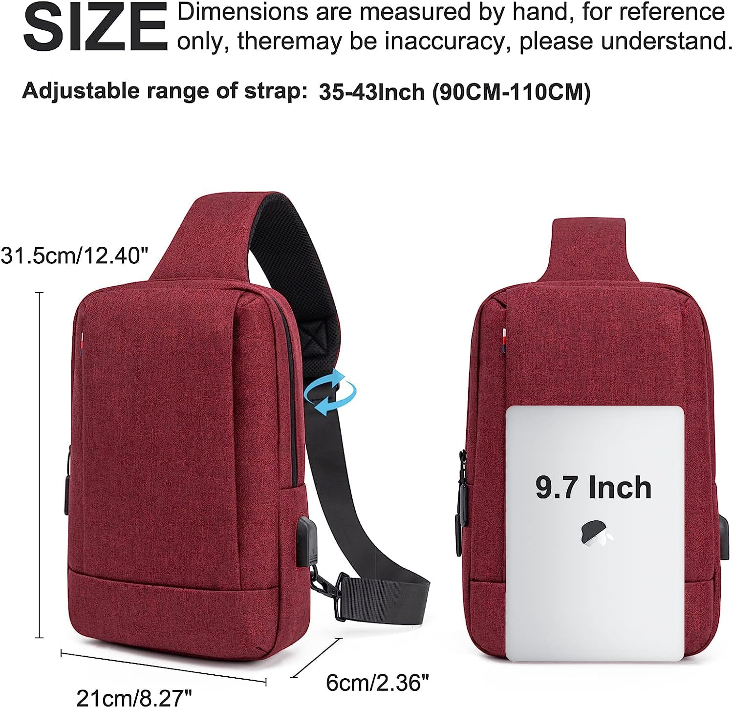 Messenger Bag Sling Bag Crossbody Shoulder Bag for Men Women Travel Work Satchel Bags