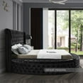 thumbnail image 5 of Meridian Furniture Luxus Black Velvet Queen Bed, 5 of 11